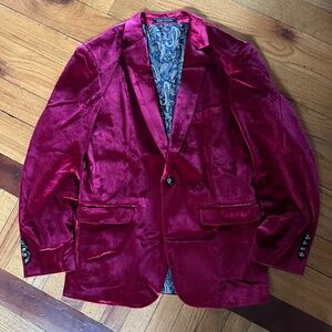 NWOT Ween Charm Red Velvet Suit Jacket size M